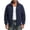 Dark Blue, variant on Hoodie for Men Ofreoo And Winter Men's Fleece-Lined Thickened Sweatshirt Trendy Loose Solid Color Casual Fashion Jacket Fleece Fleece Jacket