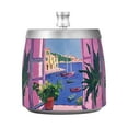 thumbnail image 7 of Yayeee Ashtray with Lid for Cigarette Smokeless Stainless Steel Home Ash Holder, Purple Window Scene, 7 of 7