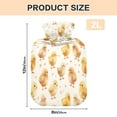 thumbnail image 3 of 2L Hot Water Bottle with Soft Velvet Cover PVC Hot Water Bag for Pain Relief Long-Lasting Warmth Yellow and Cream Chicks, 3 of 8