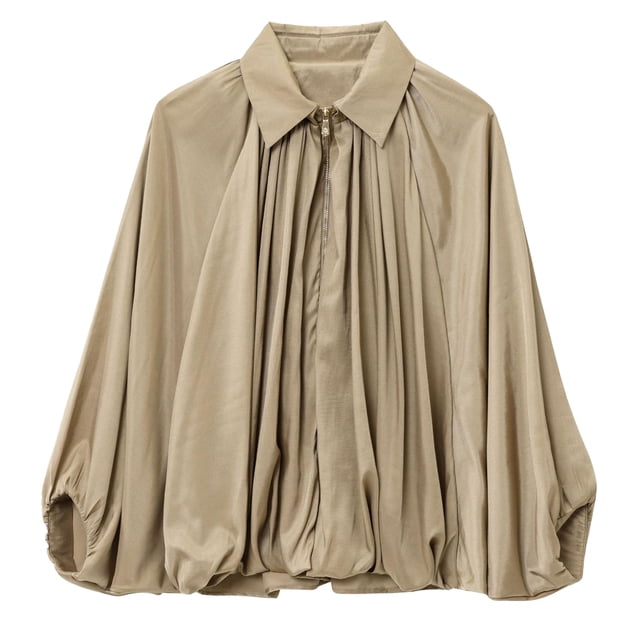 Chaqueta Talakeno Puffed Bomber para mujer, color caqui, talla M