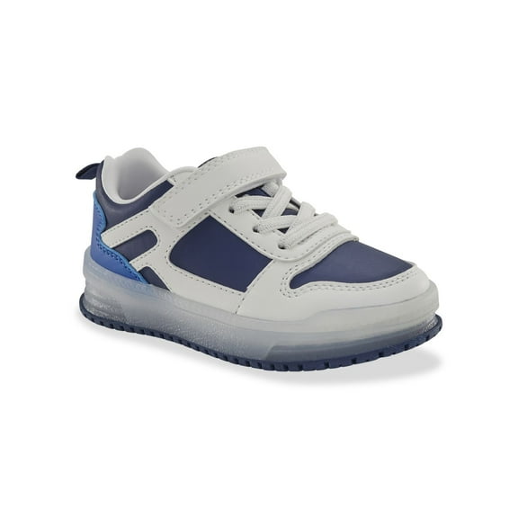 Carter's Metro-B White Lighted Boys' Casual Sneakers Color: Navy White Size: 10 T