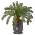 thumbnail image 1 of Nearly Natural 9475 31 in. Cycas Artificial Plant in Ribbed Metal Planter, 1 of 1