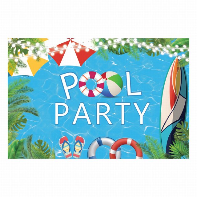 Summer Pool Party And Tablecloth Party Supplies For Beach Summer Birthday Swimming Pool Party Dining