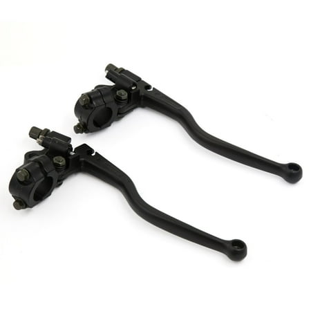 Custom Motorcycle Levers - Pair Black Metal Adjustable Motorcycle Motorbike Brake Clutch Handle Levers