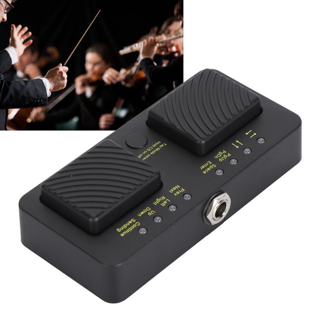 Page Turner Pedal, USB Charging Compact Design Bluetooth Page Turner 300MAH Lithium Battery for Music Sheet for Tablet Laptop Phone
