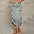 thumbnail image 5 of Ovbmpzd Womens Cargo Skirt Denim Jean Long Gray Skirt Maxi Pencil Skirts High Waisted Skirts for Women XL, 5 of 8