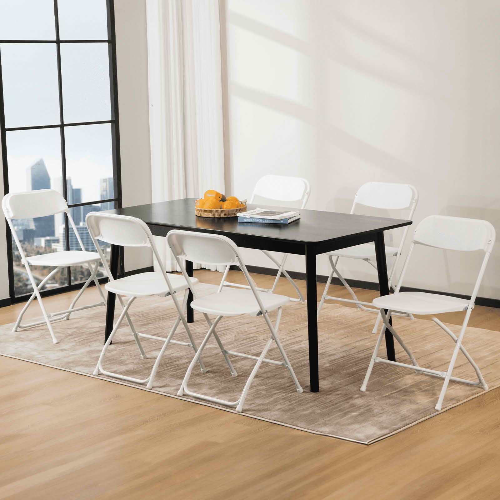 MAYEERTY 10 Piece Folding Chair Indoor Outdoor Portable Stackable