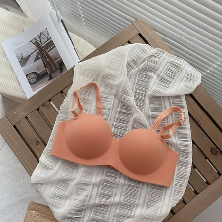 

Womens Solid Color Glossy Underwear Small Chest Gathered Top Comfortable Breathable No Steel Ring Pack of Sports Bras Small Sports Bra