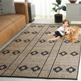 thumbnail image 3 of SAFAVIEH Natural Fiber Willis Geometric Area Rug, Natural/Black, 4' x 6', 3 of 8