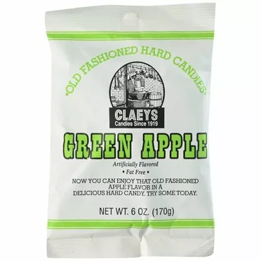 Claeys Green Apple Old Fashioned Hard Candy 2 PACK 6oz Bags FAST SHIPPING
