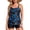 A-Feather Print, variant on Women's Swimsuit Set Scoop Neck Tankini Top with Boyshort Two Piece Bathing Suit