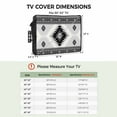 thumbnail image 3 of Outdoor TV Cover 80 to 85 Inches, Aztec Southwestern Ethnic Tribal Style Geometric Black Grey Waterproof TV Cover with Remote Control Pocket, Flat Screen TV Cover Protector for Outside TV, 3 of 6