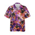 thumbnail image 3 of Camisa hawaiana con estampado 3D de perro y pizza divertida para hombre, camisas de verano con solapa, blusas de manga corta a la moda, blusas de gran tamaño con botones, 3 of 5