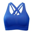 thumbnail image 1 of FhsagQ Bra Women's Bras Crotchless Xs Women's Color Block Wireless Sports Bra with Fixed Cups Back Design for Chest Support and Side Control Bras for Women Bras Blue S, 1 of 2
