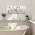 thumbnail image 2 of Purple Wall Art Flower Modern Lavender Canvas Prints Butterfly Floral Picture Spring Landscape Botanical Framed Artwork for Bedroom Living Room Bathroom Kitchen Home Decor 12×16 Inch, 3 Panels, 2 of 6