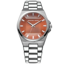 Geoffrey Beene Men's Stainless Steel Dress Watch Classic Quartz, Elegant Design, Water-Resistant