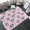 Rugs for Living Room cowgirl hats cow print pink 60x39in NonSlip