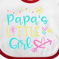 thumbnail image 4 of Inktastic Papa's Little Girl with Hearts Flower and Butterfly Girls Baby Bib, 4 of 4