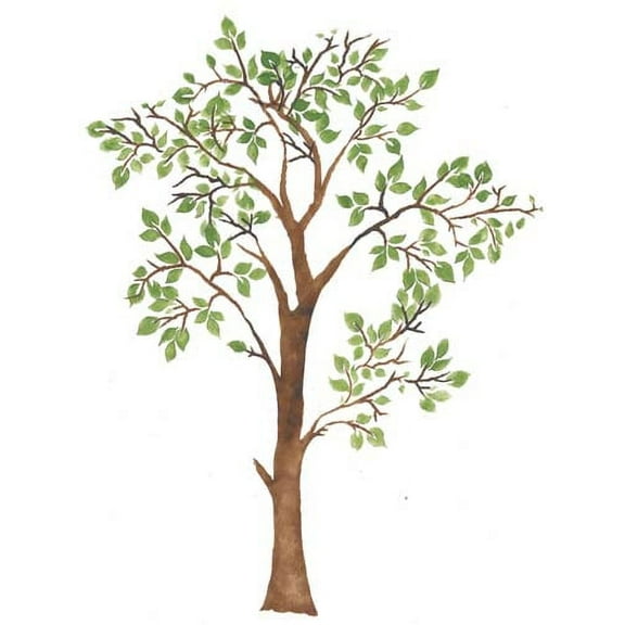 Tall Leafy Tree Wall Stencil SKU #3618 by Designer Stencils