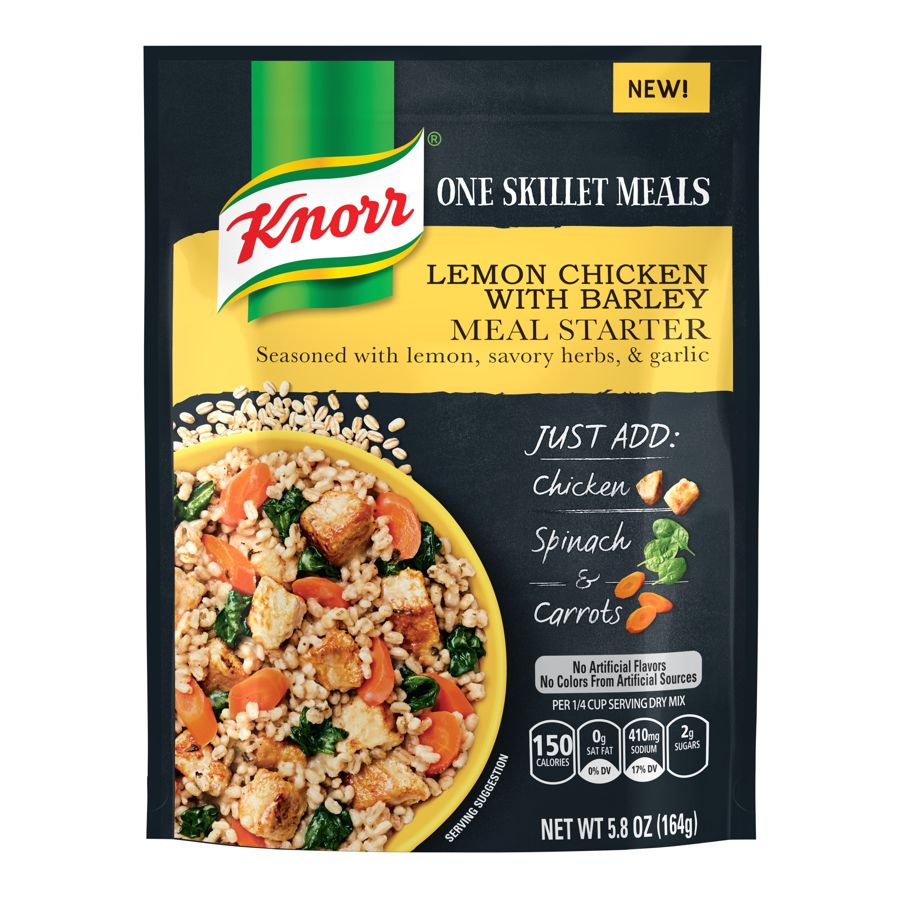 Knorr One Skillet Meals Meal Starter Lemon Chicken with Barley 5.8 oz