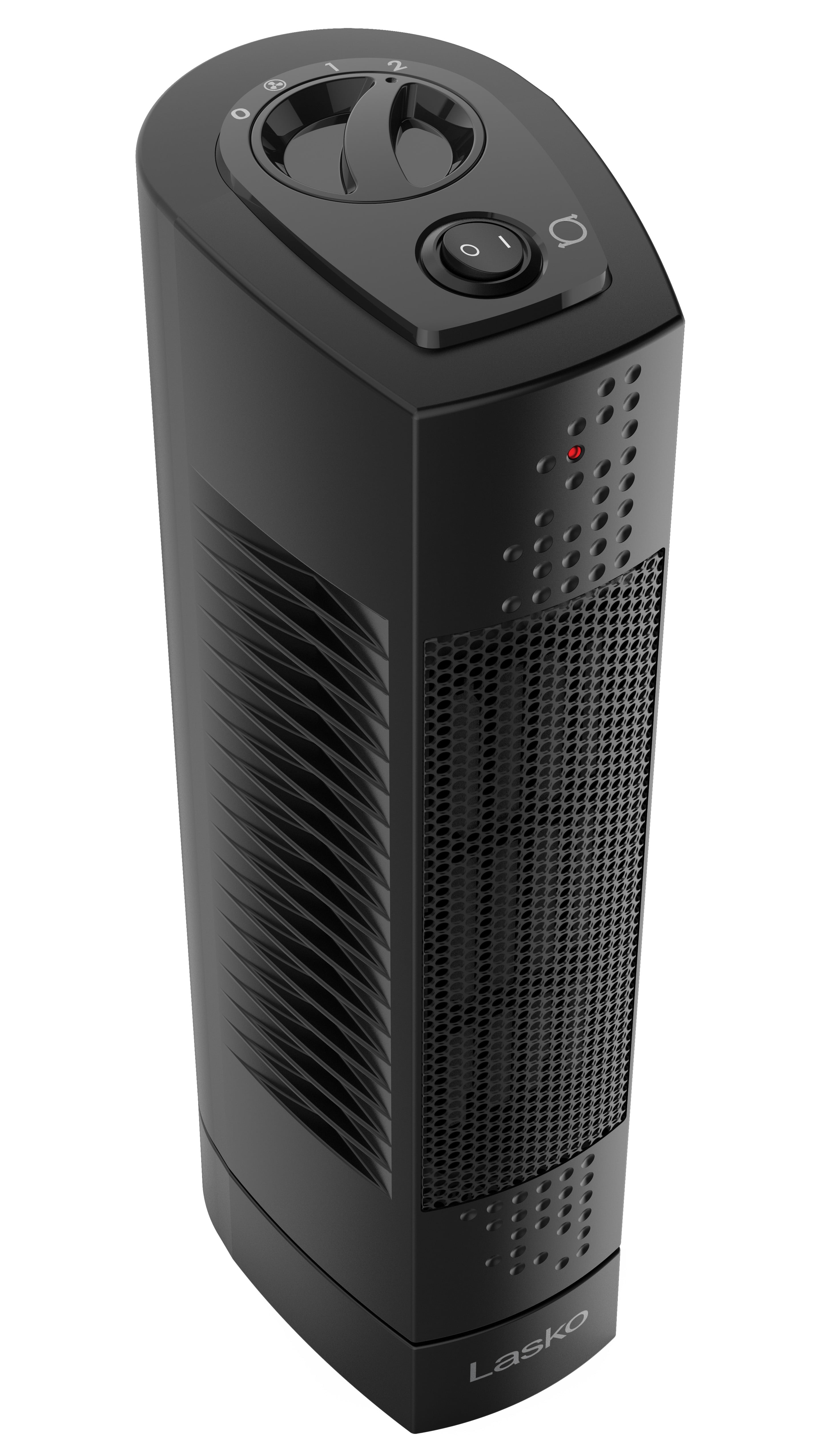 Lasko 1500W Ultra Slim Desktop Ceramic Tower Space Heater, CT14107, Black -  Walmart.com