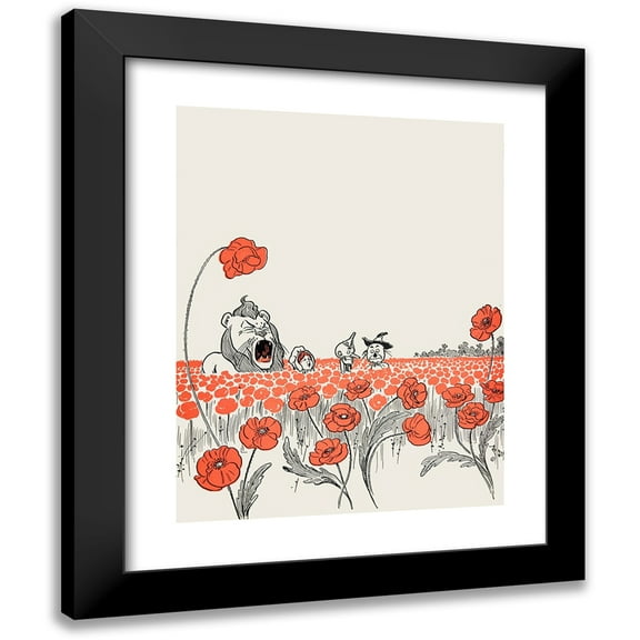 William Wallace Denslow 12x14 Black Modern Framed Museum Art Print Titled - The Wonderful Wizard of Oz Pl 2 (1900)