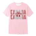 thumbnail image 5 of T-Shirt Drapeau Canadien Filles Feuille d'Érable Canadienne Graphique Col Rond Manches Courtes Tee Filles Fête du Canada 1st July Patriotic Joyeuse Fête du Canada Enfants Fille T-Shirt Drapeau Patriotique Décontracté Tenue Quotidienne, 5 of 5