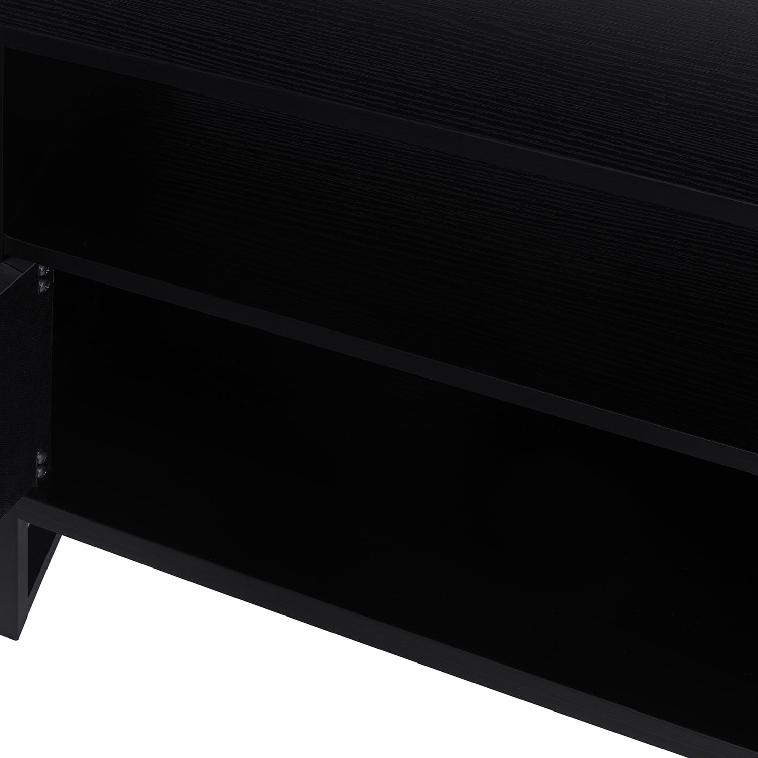 Kadyn Nightstand, 1 Door Bedside Table with Socket, End Table for Bedroom, Black Brown Kadyn Nightstand, 1 Door Bedside Table with Socket, End Table for Bedroom, Black Brown