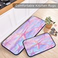 thumbnail image 6 of Kitchen Floor Mat 2 Sets Carpet Floor Mat Kitchen Mat Bathroom Mat Living Room Mat Bedroom Mat Absorbent Delicate Fabric No Ball Starfish Purple Scene, 6 of 7