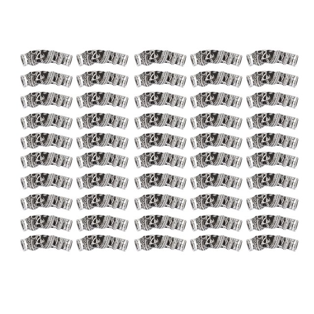 Cuentas de tubo para rastas elegantes 50 piezas cuentas para barba fáciles de usar mano de obra fina para collar ANGGREK Otros