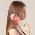 thumbnail image 3 of Hair Brush Pioneer Colorful Floral Cushion Base Hair Brushes Touch Paddle Oval Hairbrush, 3 of 7