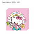thumbnail image 4 of Vajilla desechable para fiesta de Hello Kitty, vaso, plato, servilleta, mantel, pancarta con globos para cumpleaños de niños, suministros para baby shower, 4 of 4