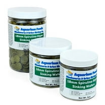 18mm - 3/4" Sinking Spirulina, Veggie and Algae Wafers for Bottom Fish, Shrimp, Snails, Crabs, Plecos, Catfish, All Tropical Fish - 9oz Med Round Jar