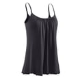 thumbnail image 5 of Annhoo Camisole Tops for Women Loose Lightweight Pleated Plain Crewneck Sleeveless Pajama Shirts Sleepwear Clothes, 5 of 9