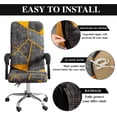 thumbnail image 3 of Funda para silla de oficina para adultos, funda elástica giratoria para silla de oficina, fundas modernas universales extraíbles, protector para silla de oficina (gris, L), 3 of 5