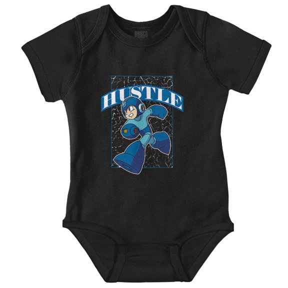 Mega Man Video Game Urban Hustle Romper Boys or Girls Infant Baby Brisco Brands NB