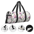 thumbnail image 5 of Xecao Orchids Flowers print Round Travel Duffel Bag is a foldable gym bag with an inner pocket, perfect for travel sports, 5 of 8