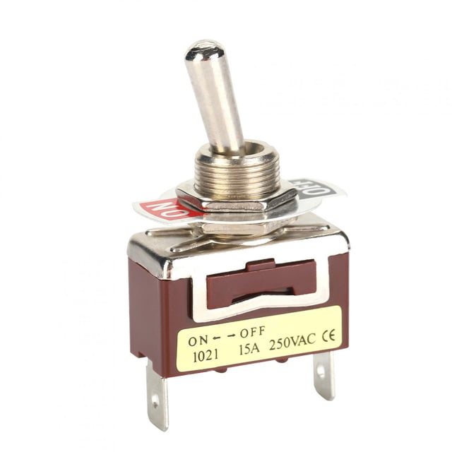 M Buder 5 Piezas 6.3 Pines Rápidos 1021 Mini Interruptor de Palanca Válvula Mecánica 2 Pines 2 Posiciones Encendido Apagado ON/OFF 12 mm / 0.47 inches Alta Calidad