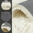 thumbnail image 6 of 8x10 Area Rugs for Living Room, Ultra Soft Fluffy Large Shaggy Rug Carpet for Bedroom, Non-Slip Fuzzy P Rugs for Nursery Boys Girls Kids Room Modern Indoor Home Dr, Cream White, 6 of 6