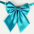 thumbnail image 2 of Red Ties for Men Elegant Solid Color Polyester Silk Bow Tie For Student Career Attache And Flight Attendant Rubber Gear Ties Satin Night Cap with Bow Dogs Small Hair Coil Thick Flower, 2 of 4