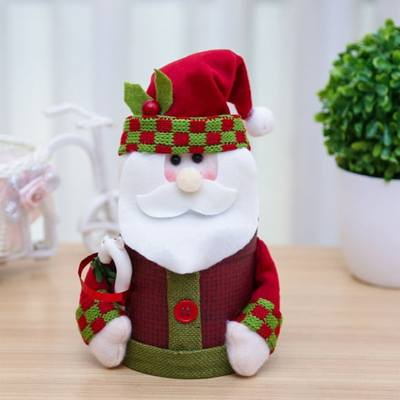 Pisexur Christmas Decorations Xmas Tree Decor Christmas Candy Jar Santa Claus Candy Container Chocolate Storage Box Xmas Table Decoration Christmas Tree Ornaments Gifts for Xmas Wedding Holiday