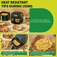 thumbnail image 4 of 8 Inch Air Fryer Parchment Liners 100 PCS, Disposable Non-Stick Paper for 5-8QT Fryer Basket, Baking Roasting Microwave Safe, Flower Pattern, Brown, 4 of 7