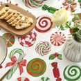thumbnail image 4 of Christmas Tablecloth 60×60 Inch Round, Candy Cane Lollipop Washable Table Cover for Party Picnic Dinner Decor, 4 of 6