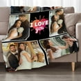 thumbnail image 4 of Custom for Boyfriend Girlfriend, Personalized Couple Blanket, Customized Blanket with Photo, Birthday Valentines Gifts for Wife Girlfriends from Husband Boyfriends, 4 of 6