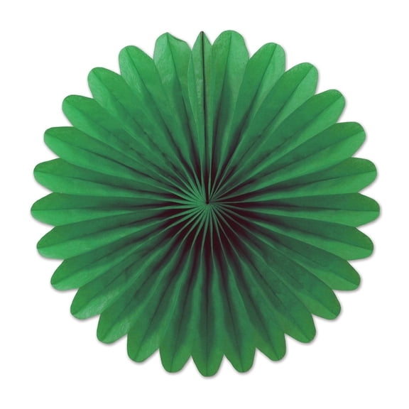 Club Pack of 72 Forest Green Miniature Tissue Paper Fan Hanging Party Decorations 6"