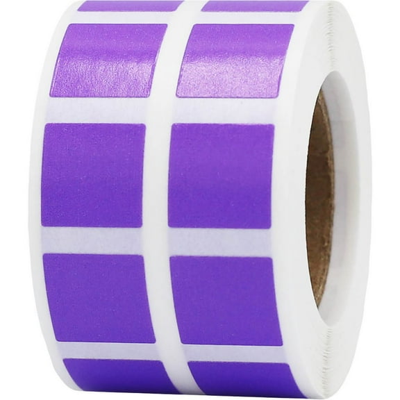 Purple Square Stickers | 0.5" Inch Square | 1000 Pack