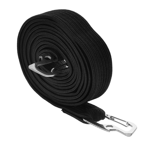 Elastic Motorcycle Luggage Straps for Secure Bike and Electric Cargo with Hooks Black Latex