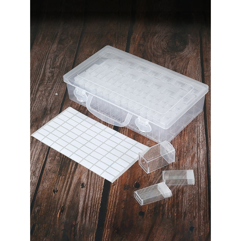 60/24 Slots Plastic Seed Grid Storage Box Reusable Seed Storage Organizer  With Label Stickers Multi-Purpose Diamond Embroidery - AliExpress