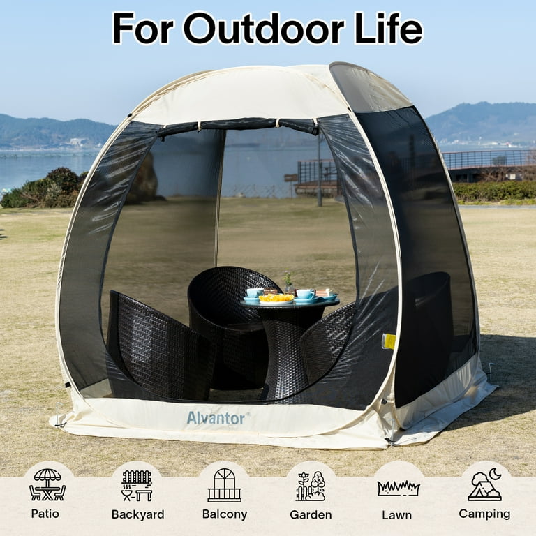 Alvantor Gazebo Tent Screen House with PE floor, 6'x 6' 4