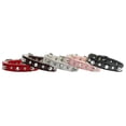 thumbnail image 5 of Mirage Pet Faux Snake Skin Crystal and Spike Collars Chocolate 16, 5 of 8